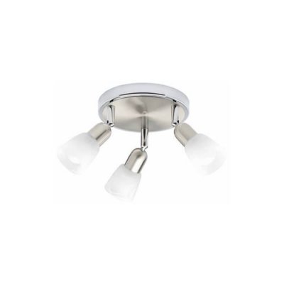 BRILLIANT  Spot pour plafond Sofia, fer/chrome/blanc, &Oslash; 20 cm, 3 lampes