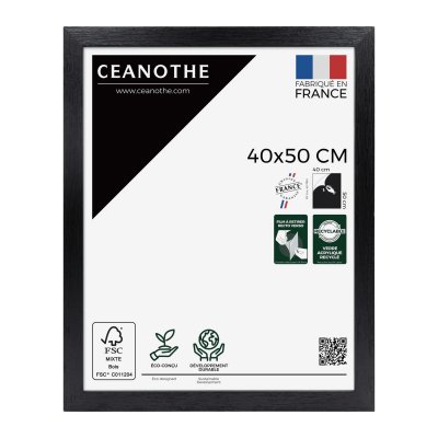 EMOTION Brio 104072 Karma Cadre Photo Bois Noir 40 x 50 cm