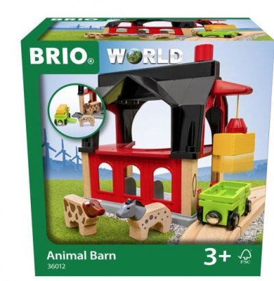 BRIO&reg; Accessoire de circuit train grange des animaux bois 36012