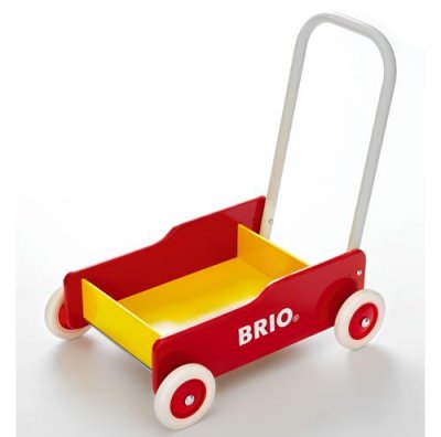 BRIO  Chariot de marche enfant bois rouge/jaune 31350 