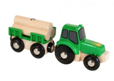 BRIO Tracteur et remorque &agrave; bois 33799