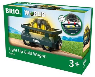 BRIO Wagon lumineux charg&eacute; d&acute;or, Jeu v&eacute;hicule