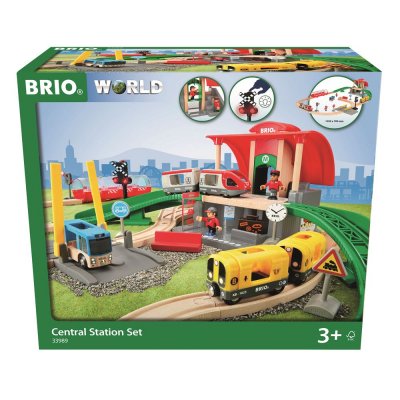 BRIO &reg; WORLD Circuit de train gare centrale bois 33989