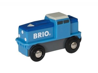 BRIO&reg; WORLD Figurine locomotive de fret &agrave; piles bleue 33130