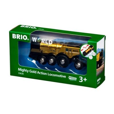 BRIO&reg; WORLD Figurine locomotive dor&eacute;e &agrave; piles sons lumi&egrave;res 33630