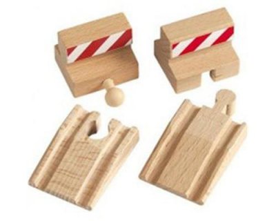 BRIO&reg; WORLD Rampes et butoirs pour circuit train bois 33385