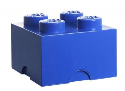 LEGO Brique de rangement 4 plots  bleu