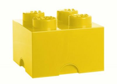 LEGO Brique de rangement 4 plots  jaune