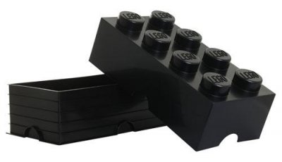 LEGO Brique de rangement 8 plots  noir