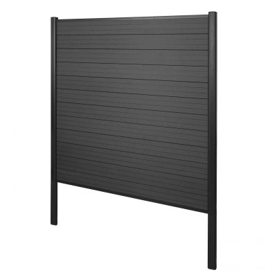 MENDLER Brise-vue en WPC Sarthe, cl&ocirc;ture brise-vent &eacute;l&eacute;ment de base, 190cm anthracite