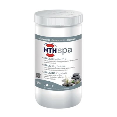 HTH Brome pastilles 1 kg - d&eacute;sinfectante r&eacute;gulier sans chlore.