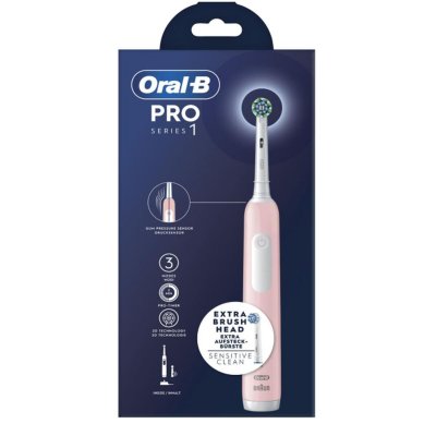 ORAL B Brosse &agrave; dents &eacute;lectrique ORAL-B Pro 1 Rose Cross Action + 1 brossette
