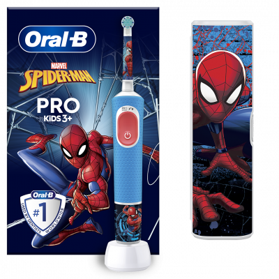 Brosse &agrave; dents &eacute;lectrique ORAL-B Vitality Pro Kids Spiderman + Etui