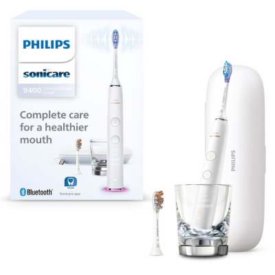 PHILIPS Brosse &agrave; dents &eacute;lectrique  DiamondClean 9000 HX9917/88 Blanc