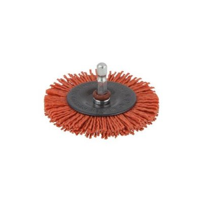WOLFCRAFT Brosse &agrave; disque en nylon, 1/4 axe hexagonal &oslash;75x10mm 1500000 
