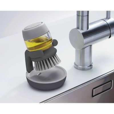 JOSEPH JOSEPH Brosse &agrave; vaisselle  Palm Scrub avec r&eacute;servoir int&eacute;gr&eacute;