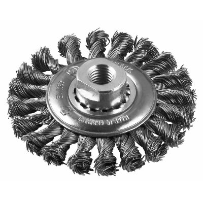 BOSCH Brosse circulaire &agrave; fils torsad&eacute;s, inoxydables, &Oslash; 100 mm M14