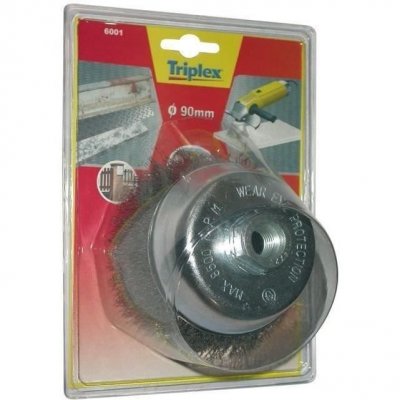 TIVOLY Brosse coupe - fils ondul&eacute;s - axe : 14 mm - D: 90 mm