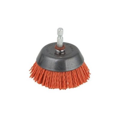 WOLFCRAFT Brosse en nylon cup, 1/4 (6,35mm) axe hexagonal 1506000 