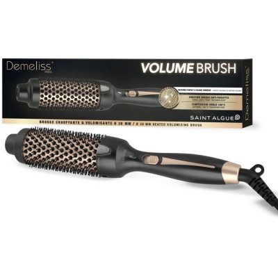SAINT ALGUE Brosse soufflante - - Demeliss Volume Brush - 52 W - Temp&eacute;rature unique - Noir / Or
