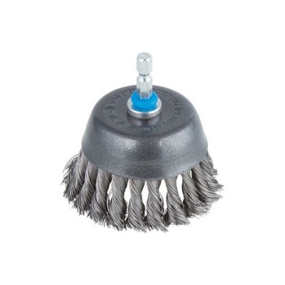 WOLFCRAFT Brosse  m&eacute;tallique soucoupe torsad&eacute;e diam&egrave;tre 65 mm