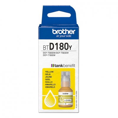 BROTHER  BTD180Y Bouteille d'encre originale - Couleur : Jaune (Yellow)