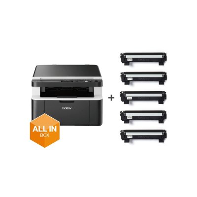 BROTHER  DCP-1612W Imprimante laser Wi-Fi avec 5 toners TN1050 inclus