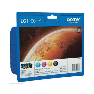 BROTHER  Lc-1100 Pack 4 Cart Hc Blist
