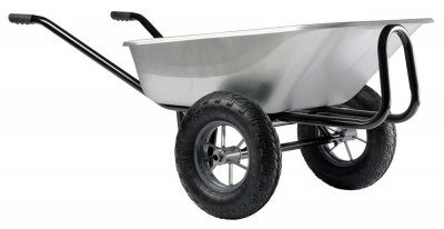 HAEMMERLIN Brouette galva roues gonfl&eacute;es ""expert twin"" - 150l
