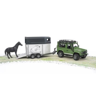 Bruder - land rover + van + cheval