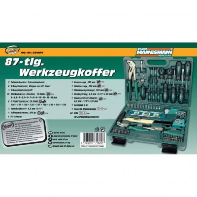 BRUDER MANNESMANN BR&Uuml;DER MANNESMANN Bo&icirc;te &agrave; outils, 87 pi&egrave;ces, en coffret