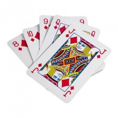 BUITENSPEEL BS Toys cartes &agrave; jouer g&eacute;antes 37 x 26 cm 54 pi&egrave;ces bleu