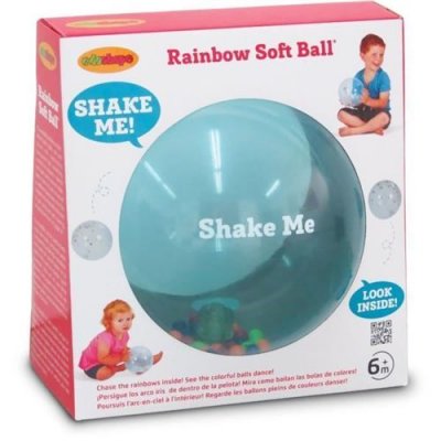EDUSHAPE BSM - Ballon Souple Transparent Arc en Ciel Jouet D'Eveil, Ed 705373