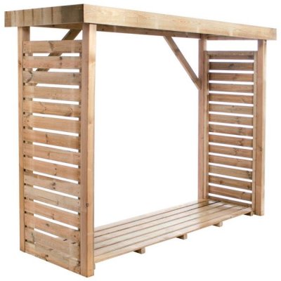 CERLAND B&ucirc;cher en bois DALLAS 2,8m3, avec toiture plate et plancher