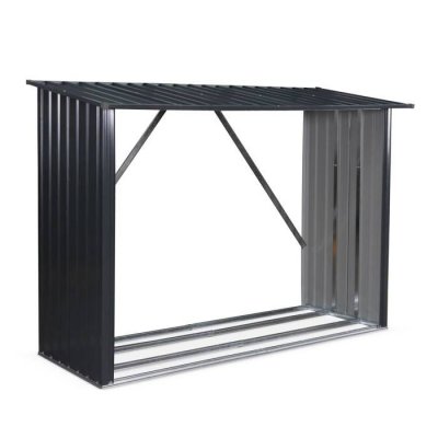 SWEEEK B&ucirc;cher en m&eacute;tal de 80 x 215 x 155 cm, gris anthracite en acier