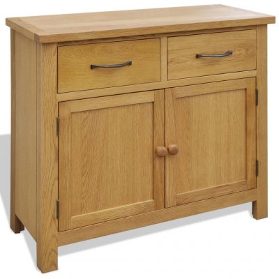 Buffet 90 x 33,5 x 83 cm Bois de ch&ecirc;ne massif vidaXL