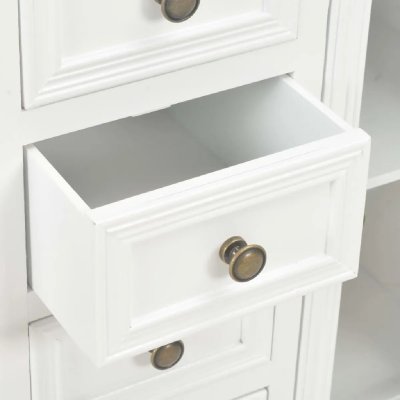 Buffet bahut armoire console meuble de rangement blanc 70 cm bois de pin massif 4402057