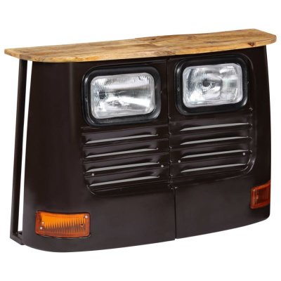 Buffet en forme de camion Bois de manguier massif Gris fonc&eacute;
