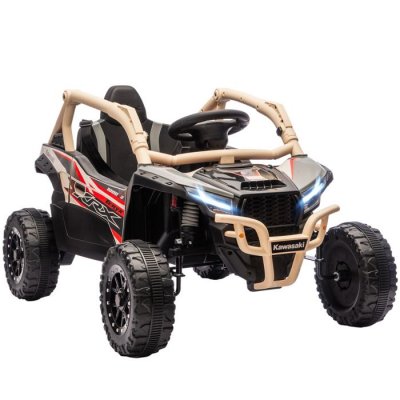 AIYAPLAY Buggy Kawasaki Teryx Krx 1000 12v 2 Moteurs 25w T&eacute;l&eacute;commande Effets Sonores Lumineux Sable