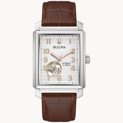 Bulova Montre Marron Analogique Hommes Sutton Automatic 96a268