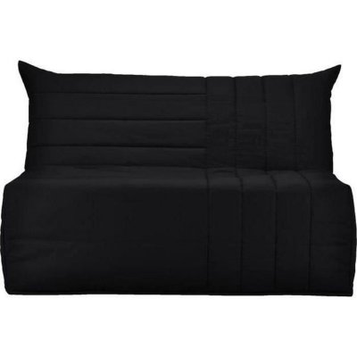 LES TENDANCES Bultex banquette bz becci 3 places - l 142 x p 101 cm - tissu noir