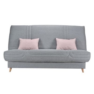 COMFORT BULTEX BULTEX Clic clac MONA 3 places - Tissu gris - L 192 x P 95 x H 101 