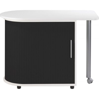 BEAUX MEUBLES PAS CHERS Bureau informatique blanc pivotant - coloris: noir COOL100BLN