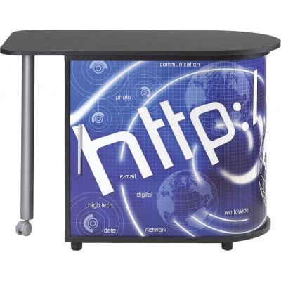 Bureau Pivotant Noir et Meuble de Rangement - Coloris: http 800