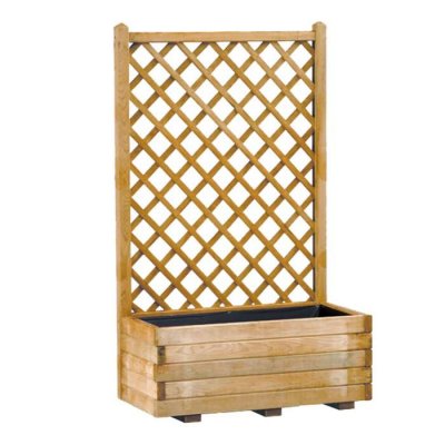 CERLAND Burger Jardini&egrave;re Lierre rectangulaire en Bois avec Treillage Droit
