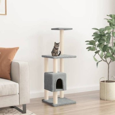 VIDAXL Bussandri Exclusive - Chat &agrave; griffes en sisal gris clair 104 cm