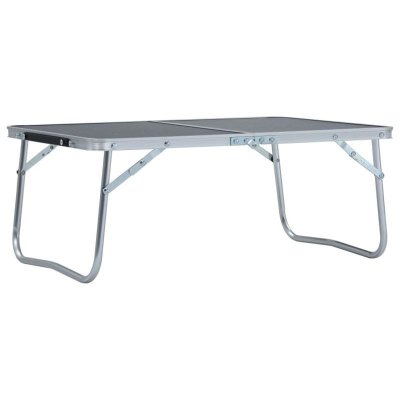VIDAXL Bussandri Exclusive Table de camping pliable Gris Aluminium 60 x 40 cm