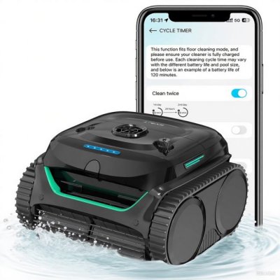 WYBOT C2 Robot nettoyeur de piscine, Gris - Neuf