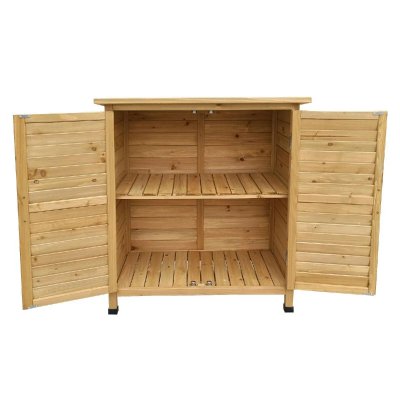 HELLOSHOP26 Cabane abri de jardin doubles portes 87 x 46 x 91 cm bois epicea