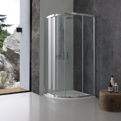 KIAMAMI VALENTINA CABINE DE DOUCHE 90x90 ANGULAIRE GIADA VERRE 6 MM TRANSPARENT